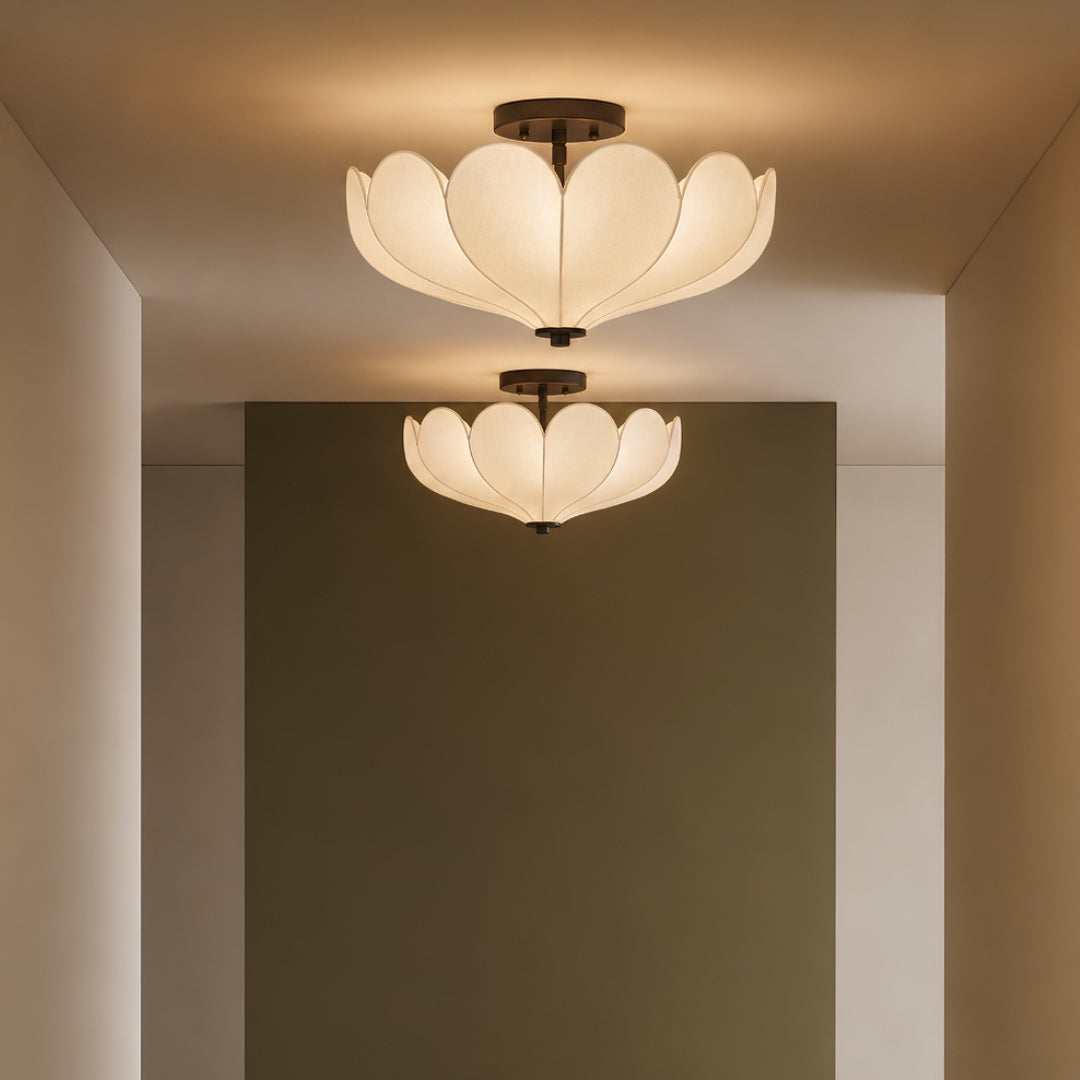 White Vinca Ceiling Mount
