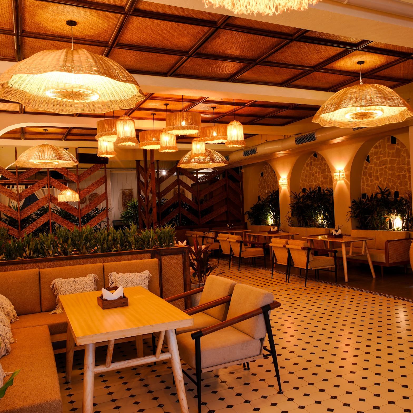 Rattan Sunflower Chandelier