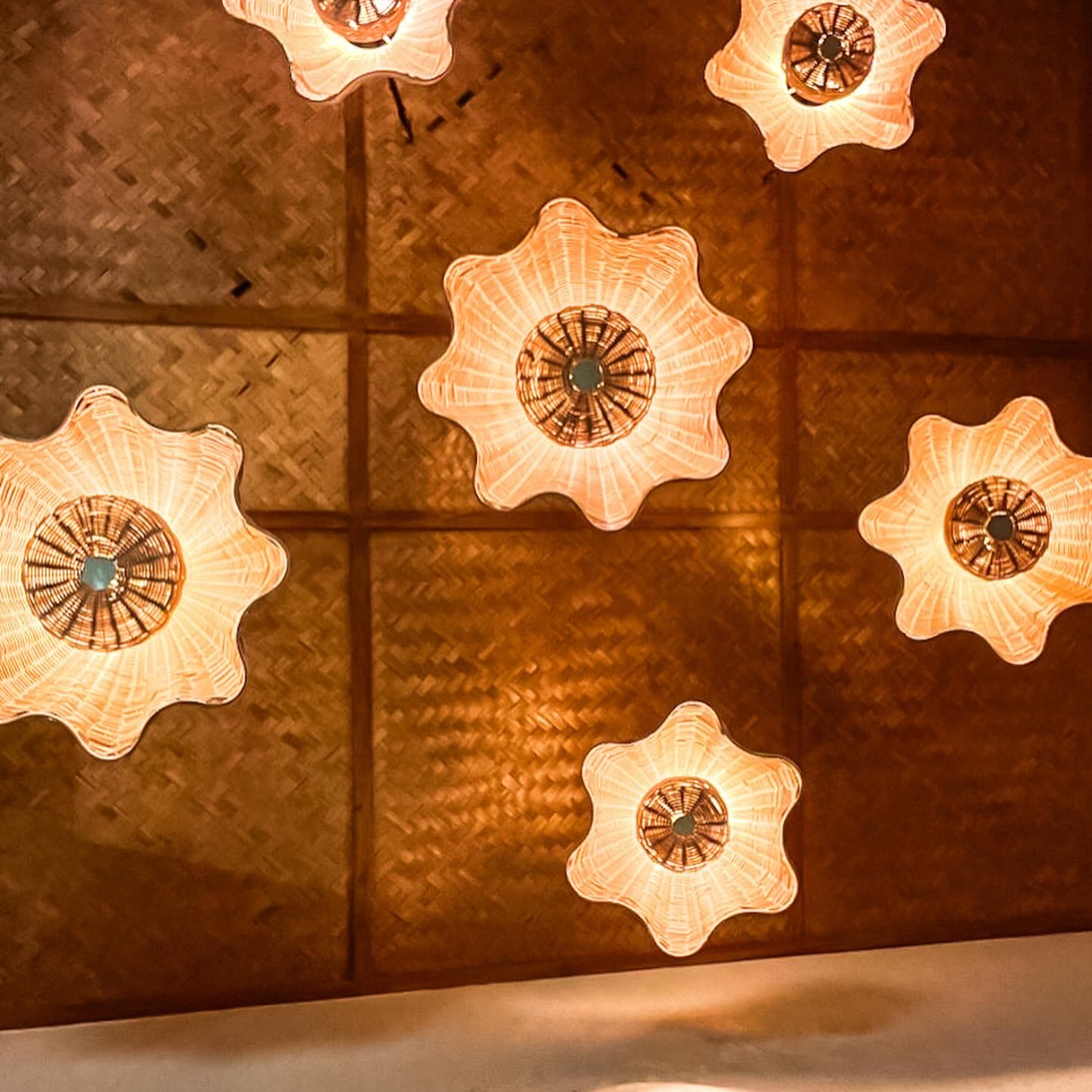 Rattan Sunflower Chandelier
