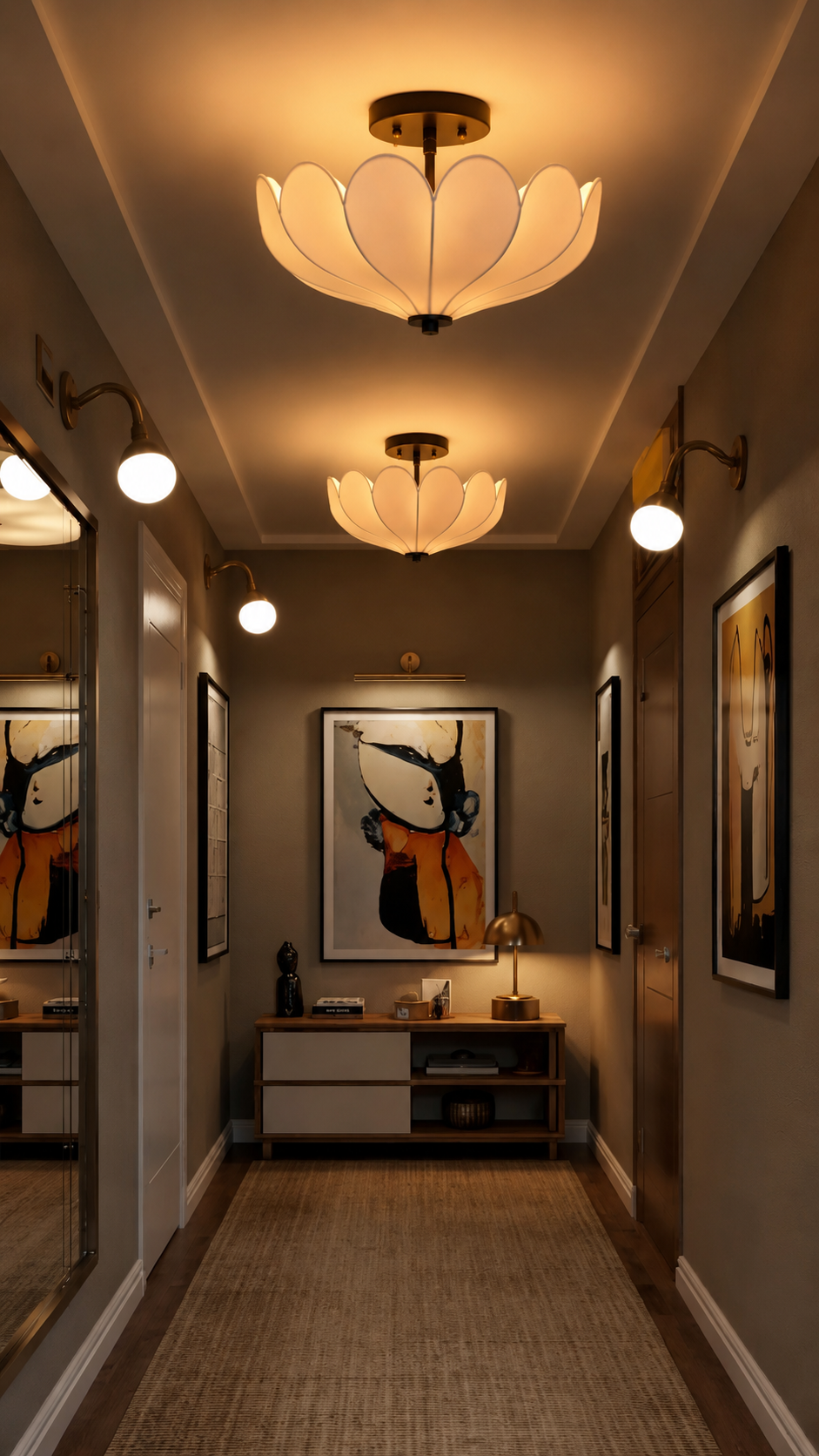 White Vinca Ceiling Mount