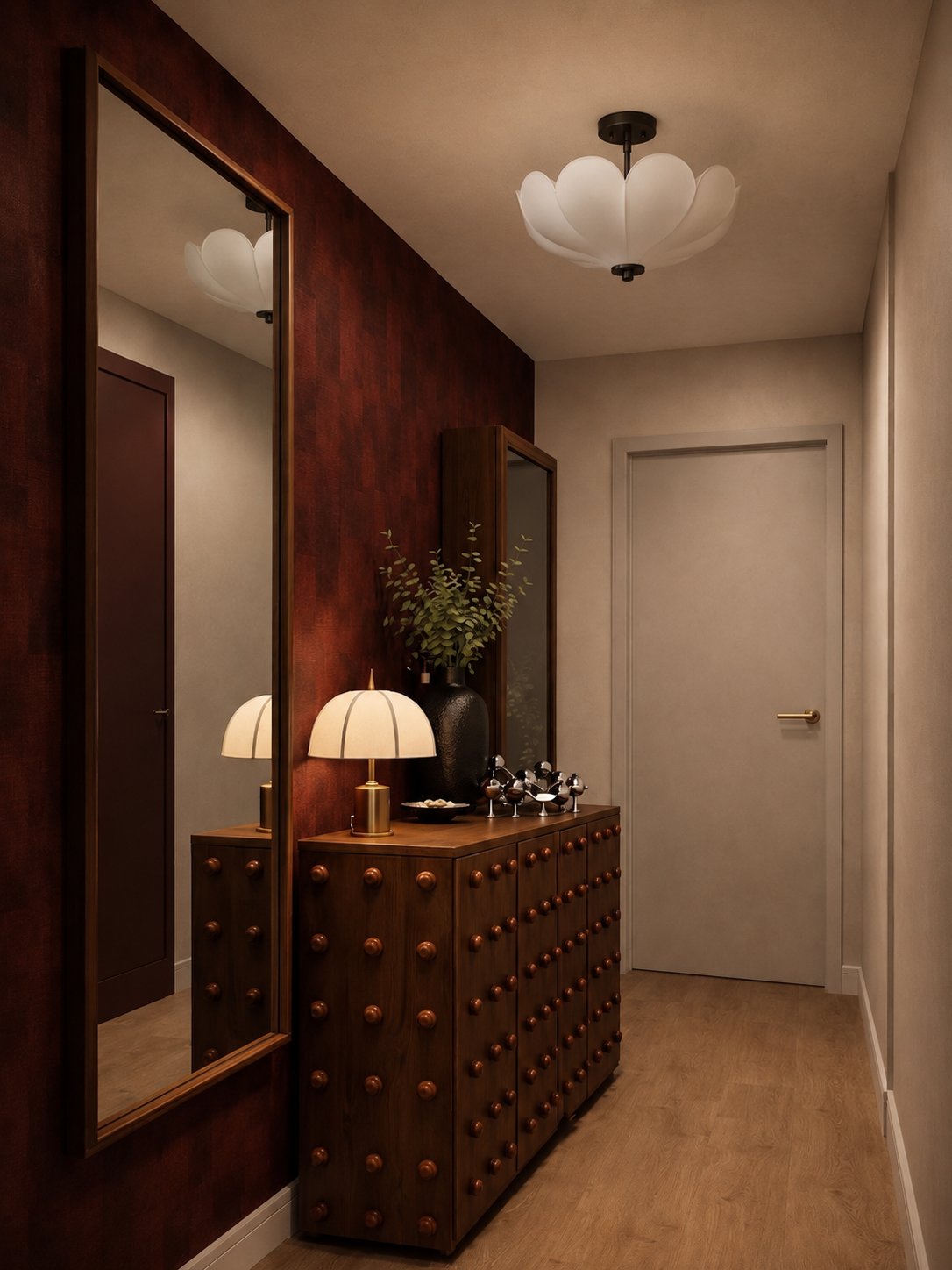 White Vinca Ceiling Mount