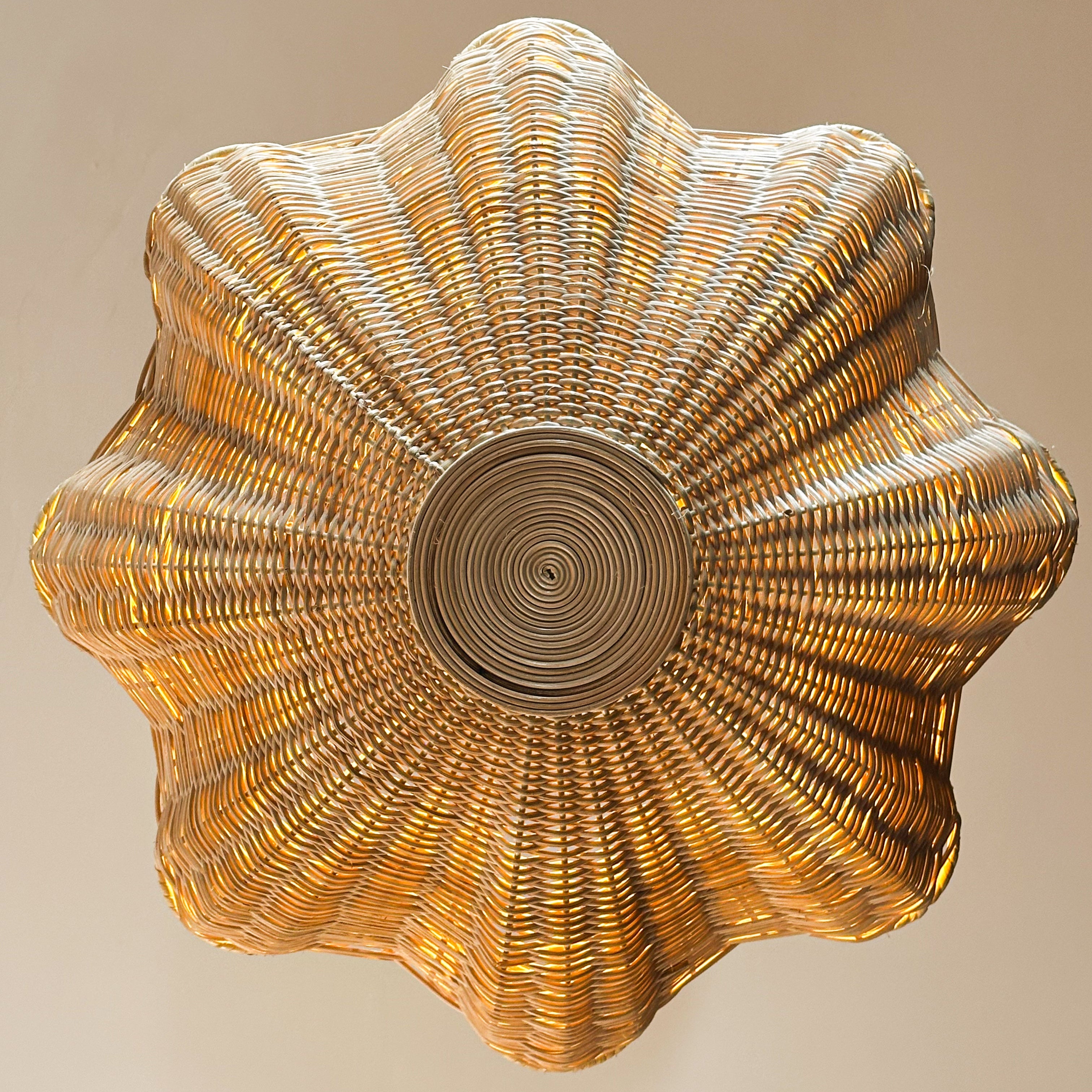 Rattan Dahlia Chandelier