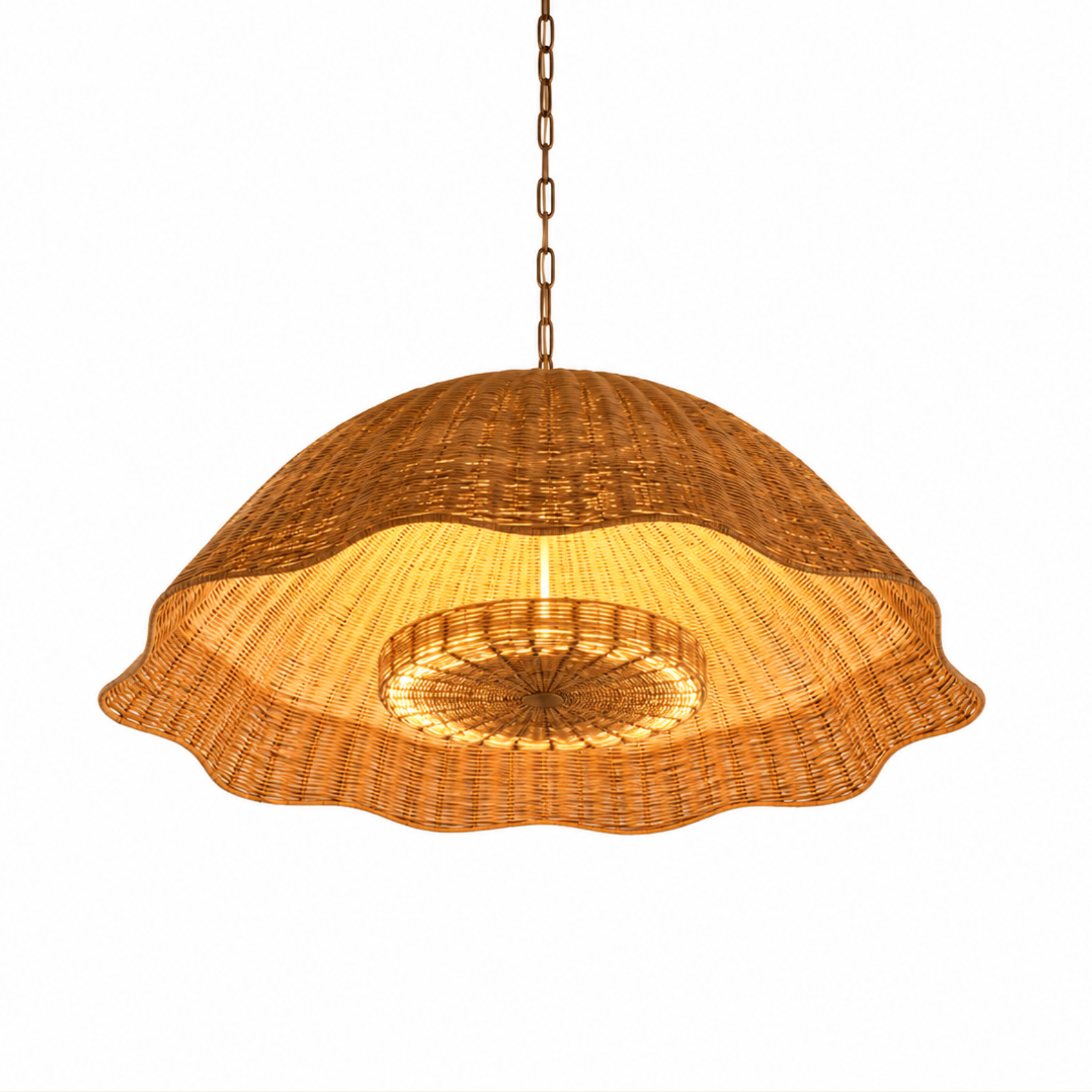 Rattan Sunflower Chandelier