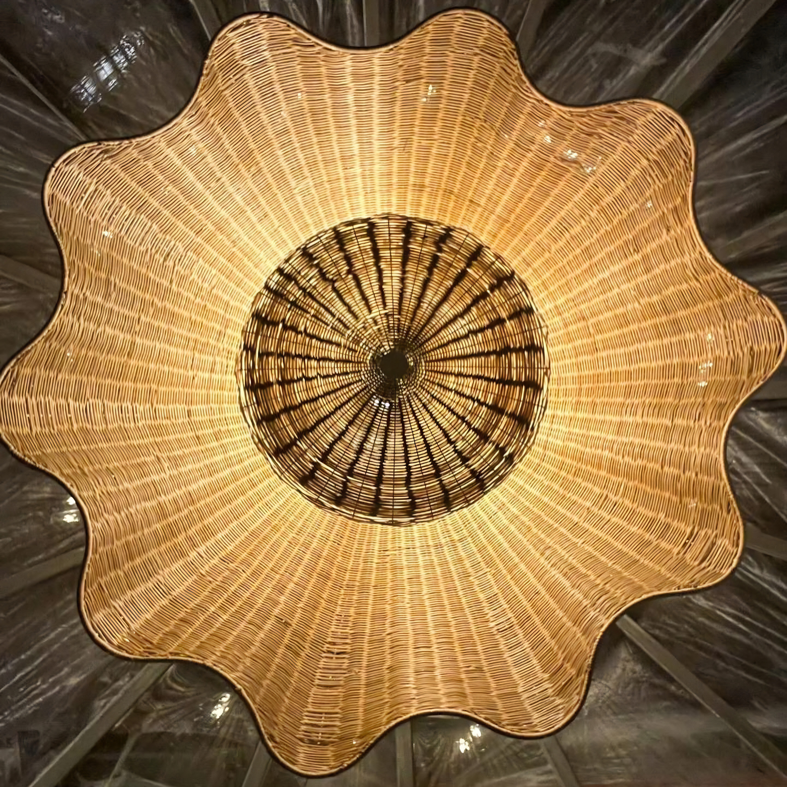 Rattan Sunflower Chandelier
