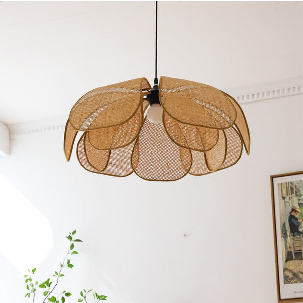 Okai Style Rattan Chandelier