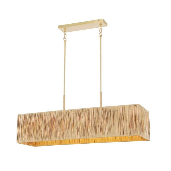 Rosy Raffia Linear Lamp