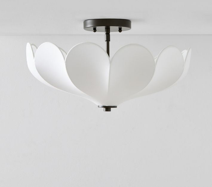 White Vinca Lumi Flush mount Lamp