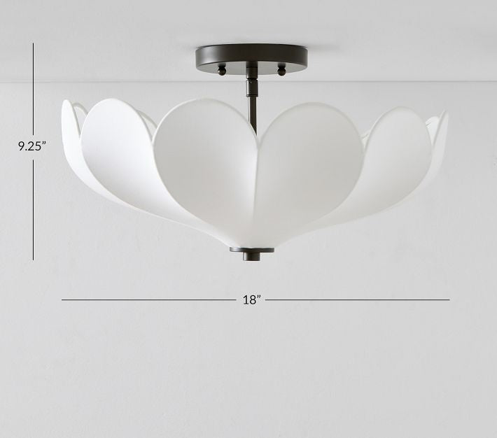 White Vinca Ceiling Mount
