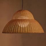 Bell Dome Rattan Pendant Light