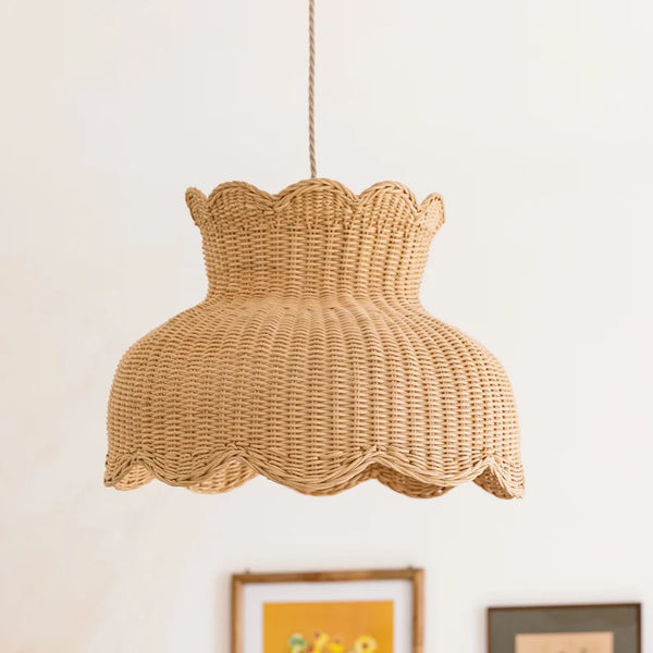 Belle Scallop Rattan Pendant Light