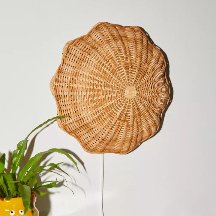 Rattan Blossom Wall Light