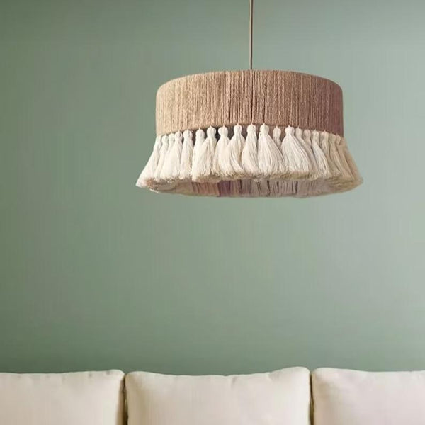 Lamps of Heaven - Abaca Drum Lampshade