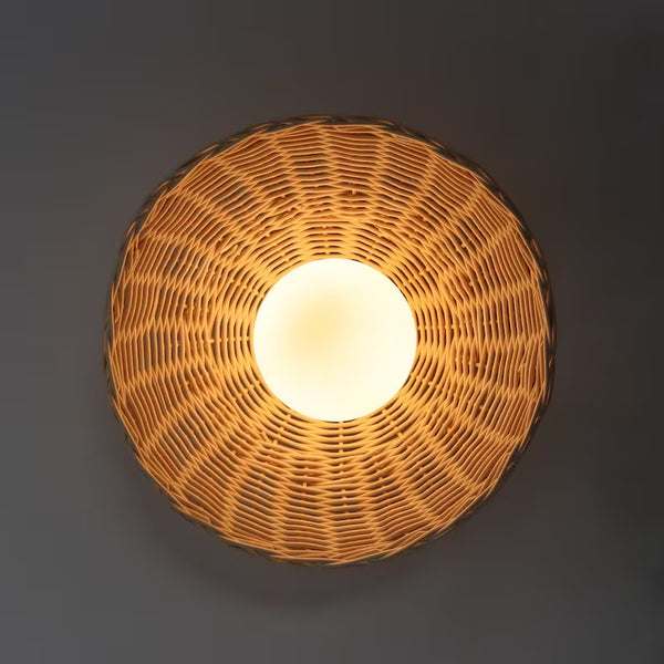 Rattan Halo Wall Sconce