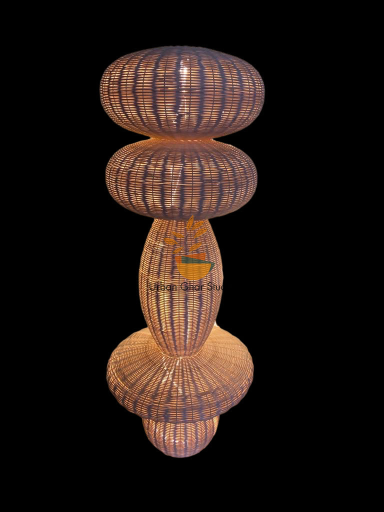 Wicker Work Rattan Totems - Pillar of Light