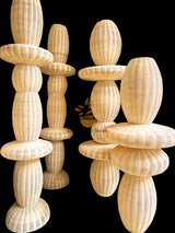 Wicker Work Rattan Totems - Pillar of Light
