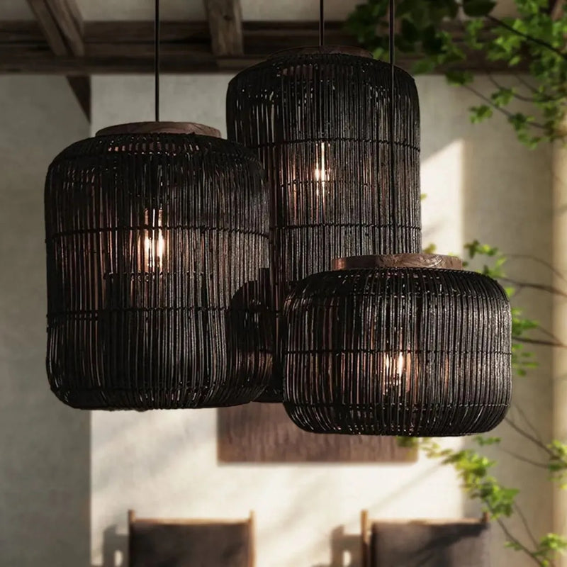 Drums and Barrels Lamps - Cluster of 3