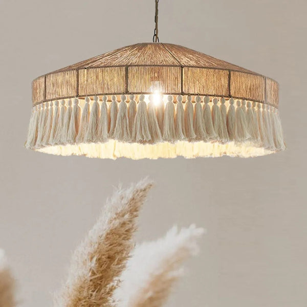 Bohemain Breeze Jute and Abaca Pendant