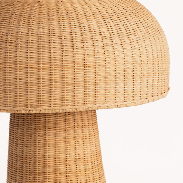 Mushroom Majesty Rattan Floor Lamp